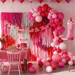NEW diy balloon girls night House of Party 83ct Wild Hearts Valentine Decor Kit